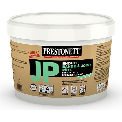 Enduit Lissage PRESTONETT J pour Bandes à Joint en Pâte en Seau 7 KG pour Intérieur Lisse et colle (1/4)