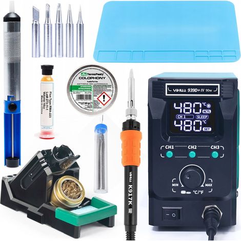 Yihua 939D+-IV 90W Lötstation + 11-in-1 Zubehörset