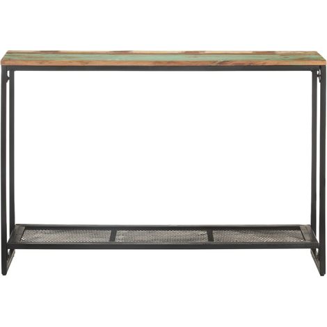 Maison Exclusive - Tavolo Consolle 110x35x75 cm in Legno Massello di Recupero (1/5)