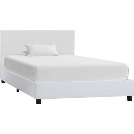 Cadre de lit Blanc Similicuir 90 x 200 cm (1/5)