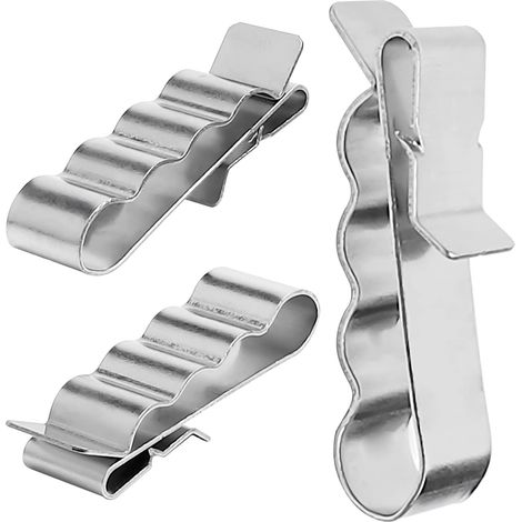 10 Pièces de Clips de Fil de Remorque en acier inoxydable, Clips de Câble Photovoltaïque Cadre de Remorque Pinces de Fil Module Solaire Fixation Agrafes (1/4)