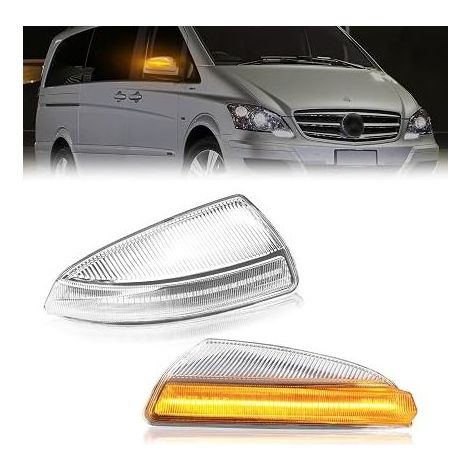 LED Side Turn Signal for Viano Bus W639 Vito MIXTO BOX W639 C Class Saloon W204 C Class T model S204 ML Class, Side Repeat Lights (1/5)