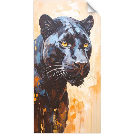 Selbstklebendes Poster – Wandsticker Schwarzer Panther Tiere 50x100 cm (1/3)