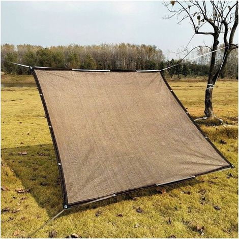 Voile d'ombrage, filet d'ombrage anti-UV, protection solaire pour jardin, voiture, extérieur, taux d'ombrage, noir, 2 x 3 m (1/4)