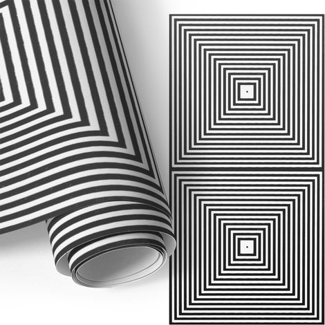 Klebefolie für Möbel - Möbelfolie - Selbstklebefolie - Küche folieren - Schrank folieren - Tischfolie - Quadrate-Illusion 50x100 cm