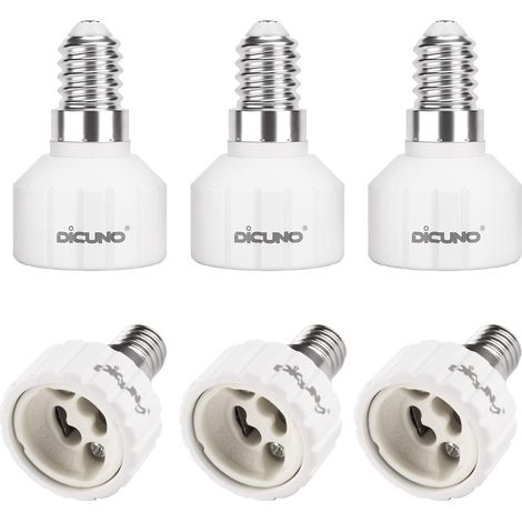 E14 vers GU10 Adaptateur de douille, Douille de lampe, Lot de 6 (1/5)