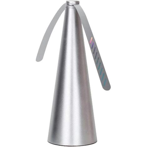 Ventilateur anti-mouches, ventilateur anti-moustiques, tapette à mouches, ventilateur anti-mouches pratique pour éloigner les mouches et les insectes des aliments (1 pièce - argent) (1/5)