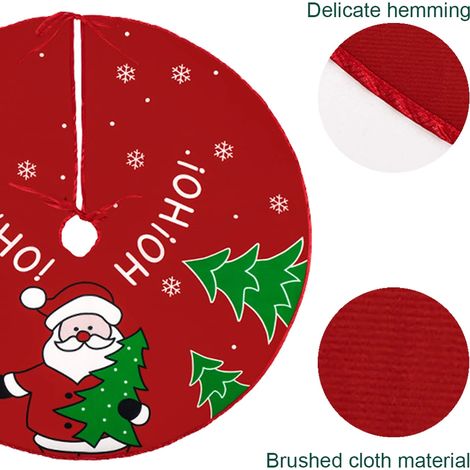 Décorations de sapin de Noël au bas du tapis de sapin de Noël à motif mignon de 70 cm (1/4)