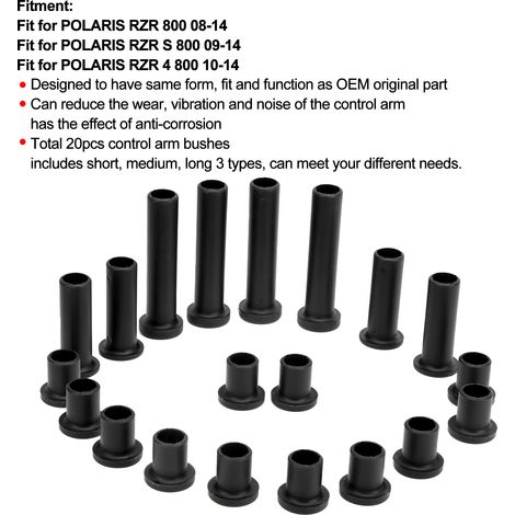 Juego de 20 bujes para brazos de suspensión trasera RZR 800/S/4 - Kit de accesorios (1/5)