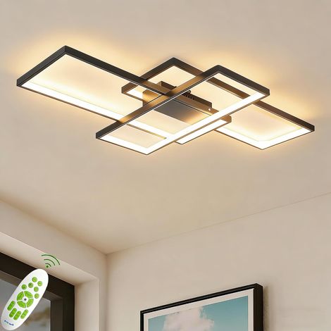 Plafonnier Salon,54 w,5400 LM,Lampe de Plafond LED Dimmable avec la TéLéCommand,3000k-6500k,Lampe de Plafond Moderne Rectangulaire pour,Salon,Chambre,Salle à Manger,Cuisine (1/5)