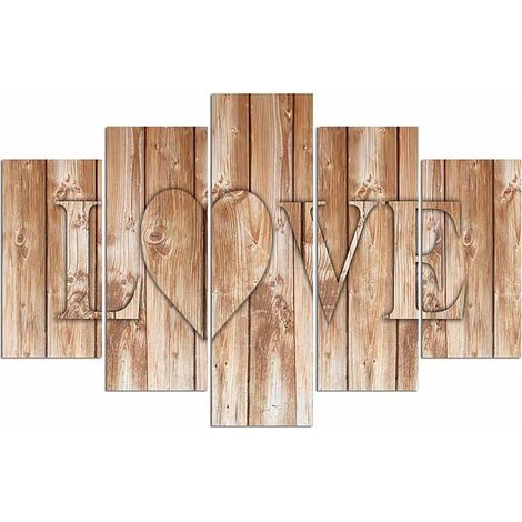 Tableau le type a, l'amour brun sur les planches - 250 x 120 cm