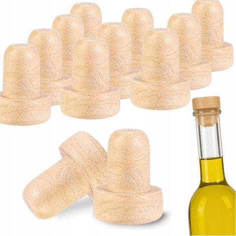 10 tapones de botella de vino sintéticos con forma de hongo, de 12 mm, con forma de maíz.