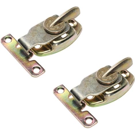 Verrous à boucle métallique pour armoires et tiroirs, 2 pièces (1/5)