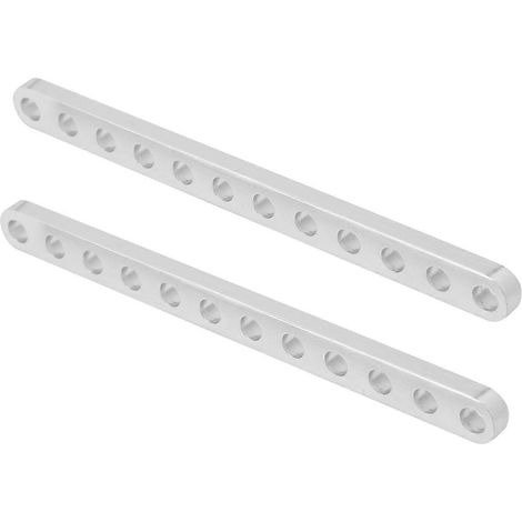 2 Stück Aluminium-Strangpressprofil Flachträger 12 Löcher Roboterzubehör 4x8mm 3102-0012-0096
