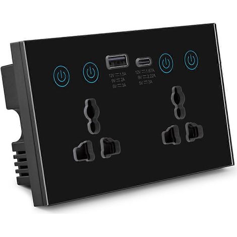 Tuya ZigBee Universal-Smart-Stecker (EU/USA) mit USB- und USB-C-Anschlüssen – Smart Life (1/5)
