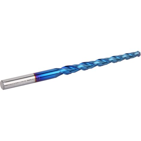 Fraise carbure monobloc 2 dents en tungstène R2.060D6100, outil de fraisage pour métal, 1 pièce, longueur 100mm, diamètre 6mm, coupe en carbure cémenté. (1/5)