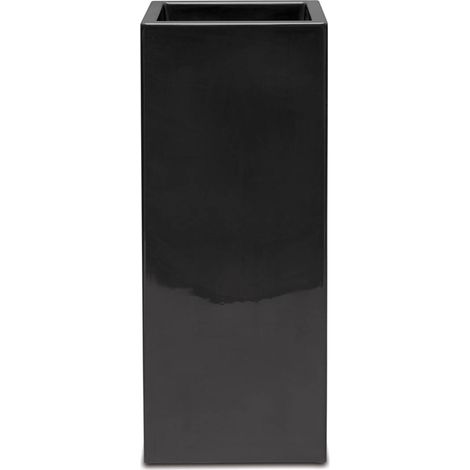 Bac fibres de verre gelcoat 40x40x90 cm Ext. carré haut noir glossy - dimhaut: H 90 cm - couleur: Noir
