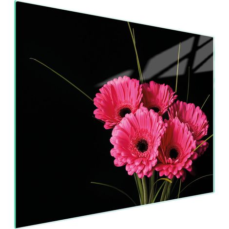 TAGLIERE IN VETRO 52x40 GERBERA (1/5)