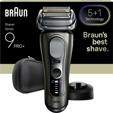 Braun Series 9 Pro+ 9615S, Rasoio Trimmer, Nero Grigio (1/5)