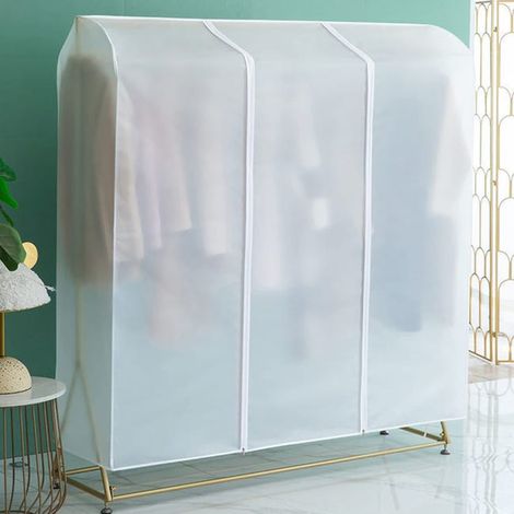 Funda protectora transparente para perchero - Altura: 150 cm - Resistente al polvo - A-110 x 50 x 150 cm (1/5)