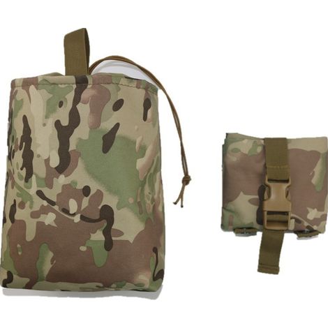 Sac de rangement pour passionnés de matériel militaire, sac tactique pliable et recyclable, sac porte-accessoires, petit sac banane multifonctionnel pour sports de plein air - camouflage - (1/4)