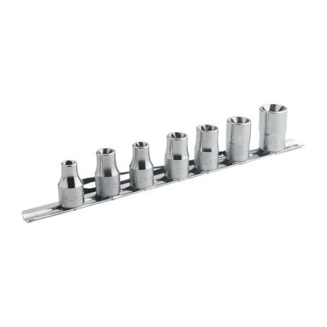 PACK DE 7 DOUILLES SAM OUTILLAGE 1/2 POUR EMPREINTE TORX -STX-J7R (1/2)