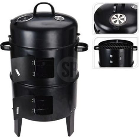 Barbecue Fumeur Baril Noir Fumoir Et Grillade Polyvalents - Bbq Collection