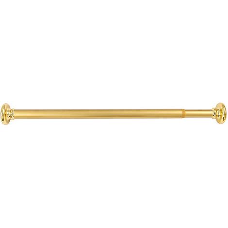 1 barre télescopique pour rideau de douche, aluminium doré, 70-120 cm, tension ajustable, multifonctionnelle (1/4)