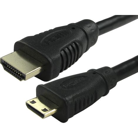 Câble HDMI RS PRO 2m, Câble HDMI type C (mini) vers HDMI, HDMI Mâle HDMI Mâle ( Prix pour 1 )