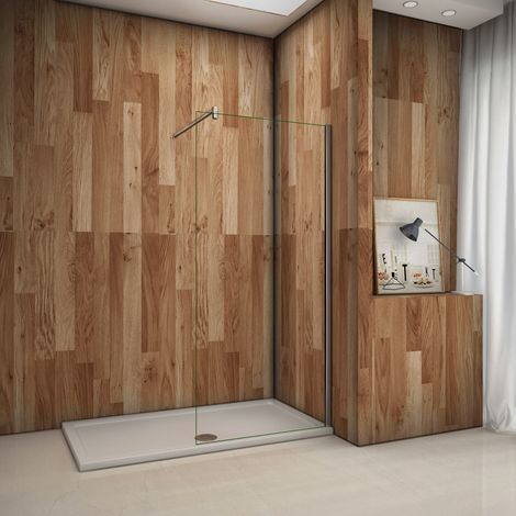 Walk In Parete Doccia Barra Stabilizzatrice Tagliabile 140cm Vetro Trasparente Temperato Anticalcare 50x200cm (1/5)