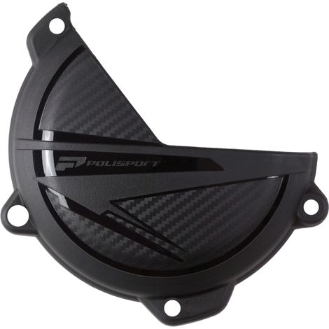 Protezione frizione Polisport per KTM SX SXF 250 350 450 EXC 300 XC TC, colore nero.