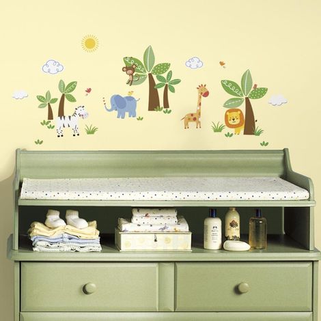 ANIMAUX DE LA JUNGLE - Stickers repositionnables sur le thème des animaux de la jungle (1/4)
