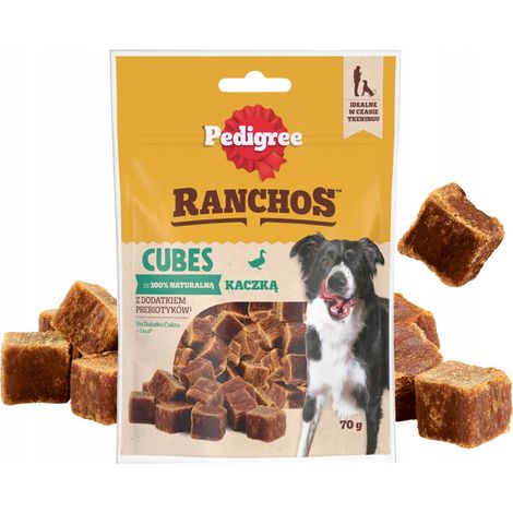 Friandises pour chiens PEDIGREE Ranchos Cubes au canard 70 g (1/4)