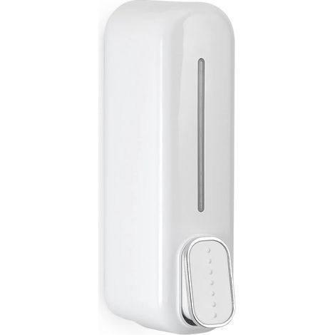 Dispensador de jabón y desinfectante de pared de 350 ml, color blanco - Accesorio de baño (1/5)