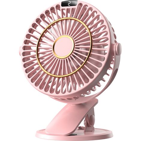 Aougo – Ventilateur de table rechargeable 5 vitesses – Rotation 720° – Écran LCD – Silencieux pour bureau et camping – Câble USB 1.2 m
