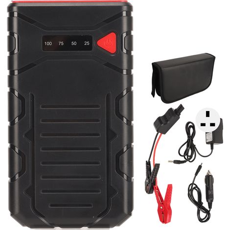 Batterie de démarrage portable 1000A crête 10400mAh 12V pour voiture, jusqu'à 6.0L essence 3.0L diesel, prise UK 100-240V (1/5)