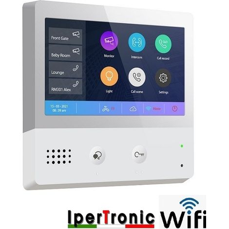 MONITOR VIDECITOFONO WIFI 7 POLLICI BUS SUPPLEMENTARE PER SISTEMA TWO IPERTRONIC