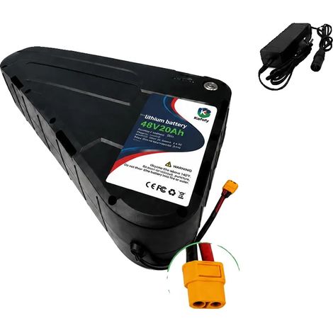Batería para bicicleta eléctrica, alta capacidad, diseño impermeable, 48V20AH-XT60 (1/2)