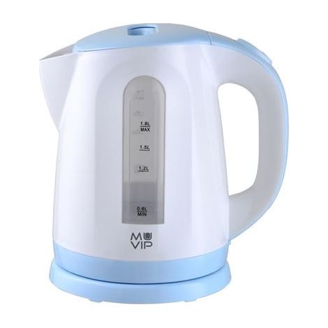 Muvip bollitore elettrico 2200w - capacità 1,8l - indicatore di livello - base girevole