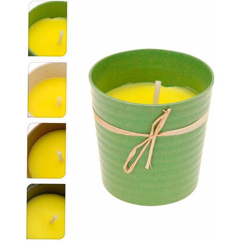 Candela antizanzare alla citronella in contenitore metallico 165g Ø9,5x9,6cm