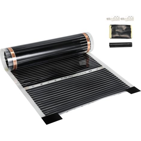 SWANEW Foglio di riscaldamento a pavimento elettrico a infrarossi 2 pezzo-Set 220W/m2 adatto per 2m2 2x0,5m per pezzo (1/5)