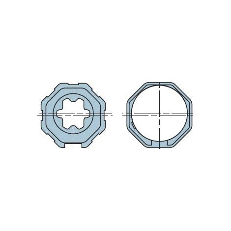 Adattatore Ottagonale 40X 0,6 0,8 Ruota - Corona NICE 503.04000 503.04000R02