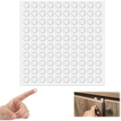 QORVA-100 pièces (881,5 mm) tampons en silicone transparents, tampons de porte autocollants, amortisseurs de porte d'armoire