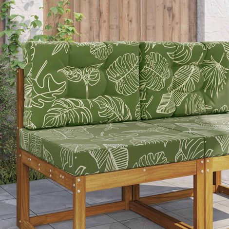 Sofakissen für draußen 2 pcs Blattdesign Polyester (1/5)