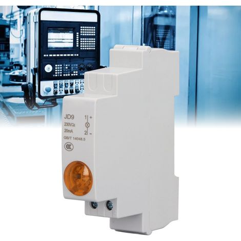 Les voyants LED JD9 pour rail DIN 230 V AC/DC sont utilisés pour indiquer des signaux, des signaux de présélection, des signaux de défaut et d'autres indicateurs dans les circuits de télécommunication (1/5)
