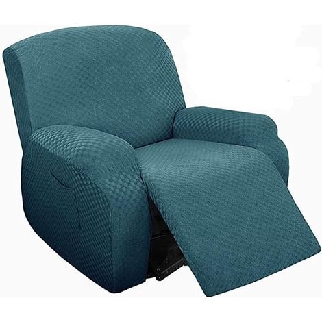 Extensible Housse Fauteuil Relax Complète Housse De Fauteuil, ANNEFLY 1 Places Antidérapant Couverture - Paon Bleu (1/4)