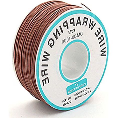 Fil électrique coloré marron 30 AWG, 0,25 mm, bobine de fil de câblage électrique, kit électronique, fil de cuivre étamé, bricolage flexible et doux (1/4)