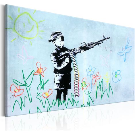 Quadro - Boy with Gun by Banksy - 60x40 (1/4)