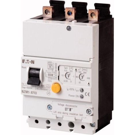 Déclencheur différentiel 0 03-3A 3p en bas EATON NZM1-XFIU