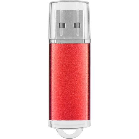 GB roter, transparenter USB-Stick – Tragbarer Speicher für PC und Tablet (1/5)